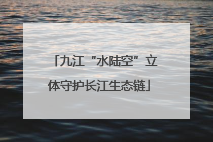 九江“水陆空”立体守护长江生态链