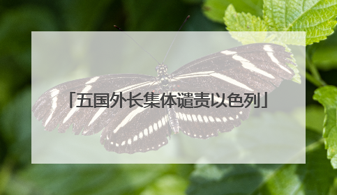 五国外长集体谴责以色列