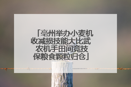 亳州举办小麦机收减损技能大比武 农机手田间竞技保粮食颗粒归仓