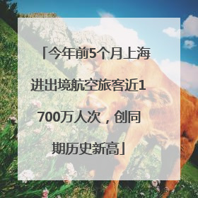 今年前5个月上海进出境航空旅客近1700万人次，创同期历史新高