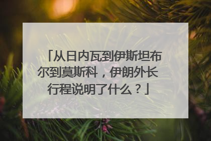 从日内瓦到伊斯坦布尔到莫斯科，伊朗外长行程说明了什么？
