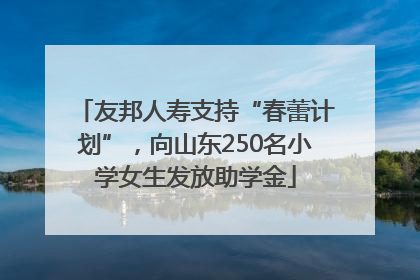 友邦人寿支持“春蕾计划”，向山东250名小学女生发放助学金