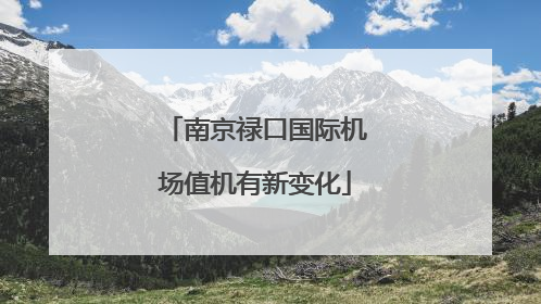 南京禄口国际机场值机有新变化