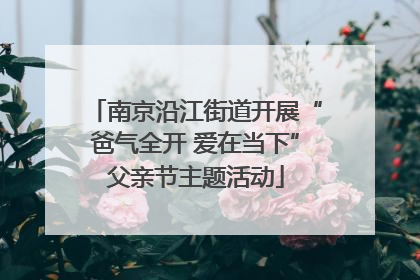 南京沿江街道开展“爸气全开 爱在当下”父亲节主题活动