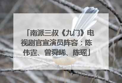 南派三叔《九门》电视剧官宣演员阵容：陈伟霆、曾舜晞、陈瑶