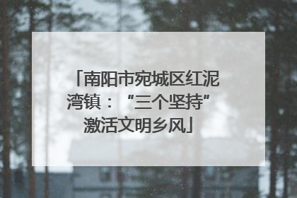 南阳市宛城区红泥湾镇：“三个坚持”激活文明乡风