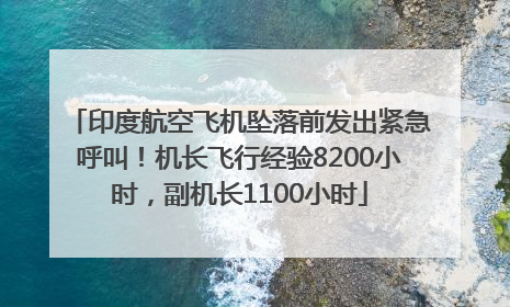 印度航空飞机坠落前发出紧急呼叫！机长飞行经验8200小时，副机长1100小时
