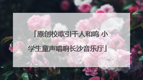 原创校歌引千人和鸣 小学生童声唱响长沙音乐厅
