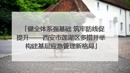 健全体系强基础 筑牢防线促提升——西安市莲湖区多措并举构建基层应急管理新格局