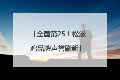全国第25！松滋鸡品牌声誉刷新