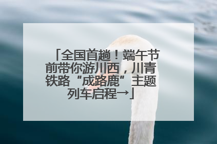 全国首趟！端午节前带你游川西，川青铁路“成路鹿”主题列车启程→
