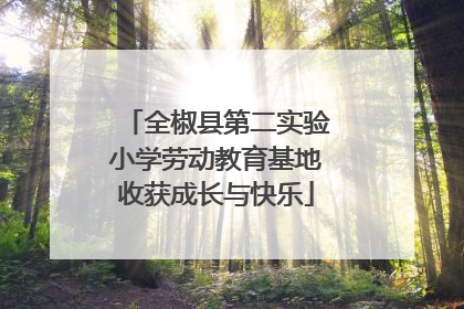全椒县第二实验小学劳动教育基地收获成长与快乐