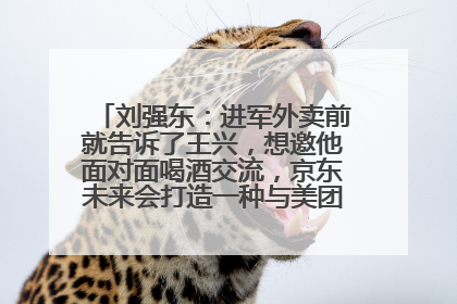 刘强东：进军外卖前就告诉了王兴，想邀他面对面喝酒交流，京东未来会打造一种与美团不同的商业模式