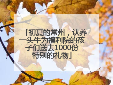 初夏的常州，认养一头牛为福利院的孩子们送去1000份特别的礼物