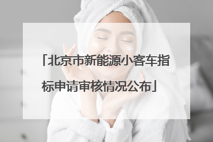 北京市新能源小客车指标申请审核情况公布