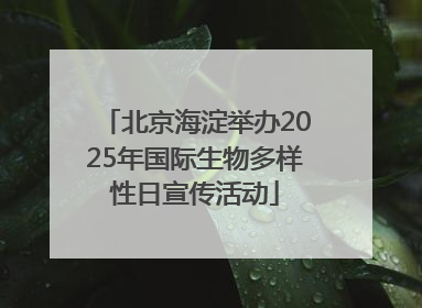 北京海淀举办2025年国际生物多样性日宣传活动