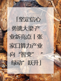 坚定信心 勇挑大梁·产业新亮点丨张家口算力产业向“智变”“绿动”跃升