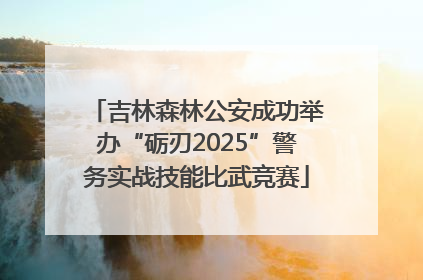吉林森林公安成功举办“砺刃2025”警务实战技能比武竞赛