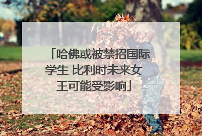 哈佛或被禁招国际学生 比利时未来女王可能受影响