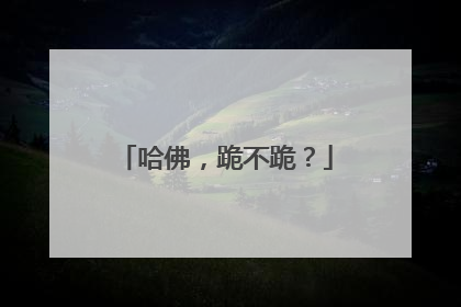 哈佛，跪不跪？