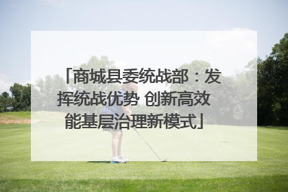 商城县委统战部：发挥统战优势 创新高效能基层治理新模式