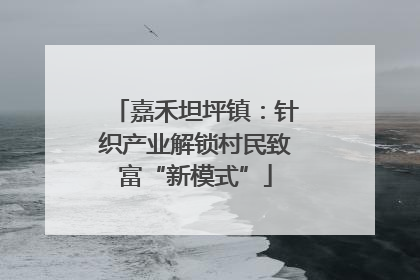 嘉禾坦坪镇：针织产业解锁村民致富“新模式”
