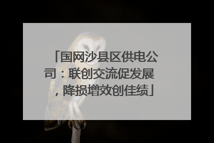 国网沙县区供电公司：联创交流促发展，降损增效创佳绩