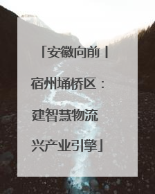 安徽向前丨宿州埇桥区：建智慧物流 兴产业引擎