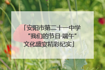 安阳市第二十一中学“我们的节日·端午”文化盛宴精彩纪实