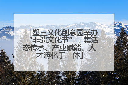 塑三文化创意园举办“非遗文化节”，集活态传承、产业赋能、人才孵化于一体