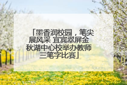 墨香润校园，笔尖展风采 宜宾翠屏金秋湖中心校举办教师三笔字比赛