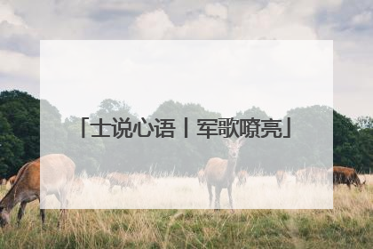 士说心语丨军歌嘹亮