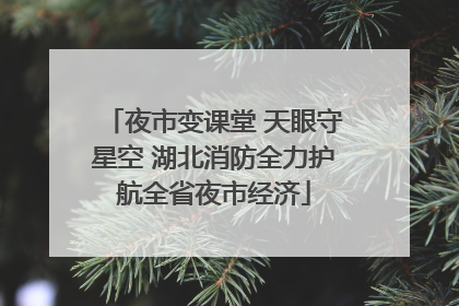 夜市变课堂 天眼守星空 湖北消防全力护航全省夜市经济