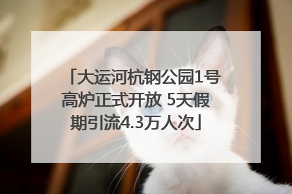大运河杭钢公园1号高炉正式开放 5天假期引流4.3万人次