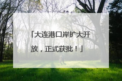 大连港口岸扩大开放，正式获批！