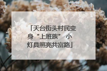 天台街头村民变身“上班族” 小灯具照亮共富路