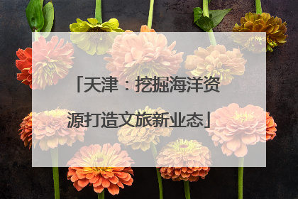 天津：挖掘海洋资源打造文旅新业态