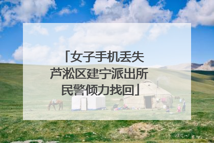 女子手机丢失 芦淞区建宁派出所民警倾力找回