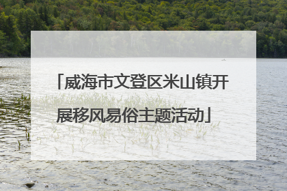 威海市文登区米山镇开展移风易俗主题活动