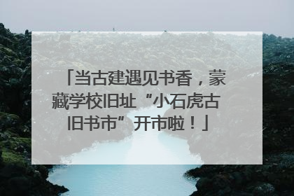 当古建遇见书香，蒙藏学校旧址“小石虎古旧书市”开市啦！
