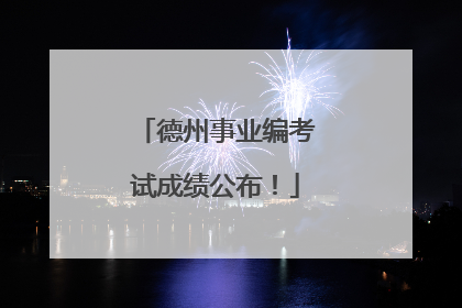 德州事业编考试成绩公布！