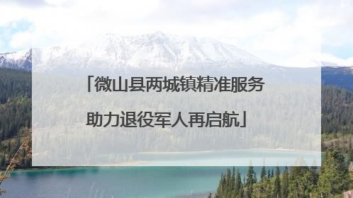 微山县两城镇精准服务助力退役军人再启航
