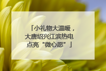 小礼物大温暖，大唐绍兴江滨热电点亮“微心愿”