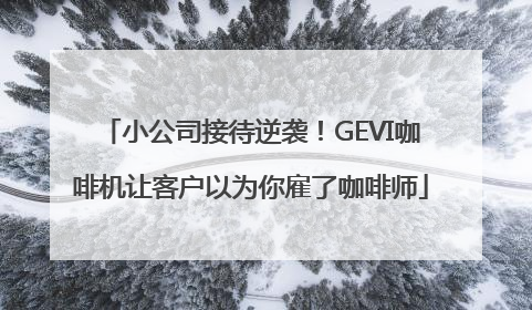小公司接待逆袭！GEVI咖啡机让客户以为你雇了咖啡师