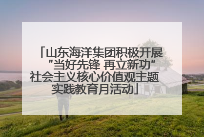 山东海洋集团积极开展“当好先锋 再立新功”社会主义核心价值观主题实践教育月活动