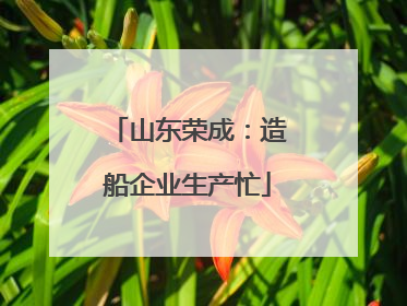 山东荣成：造船企业生产忙