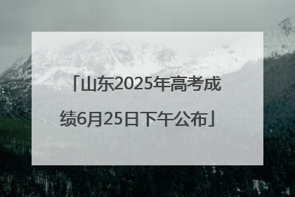 山东2025年高考成绩6月25日下午公布