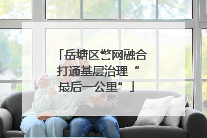 岳塘区警网融合 打通基层治理“最后一公里”