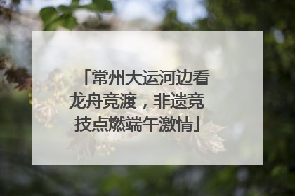 常州大运河边看龙舟竞渡，非遗竞技点燃端午激情
