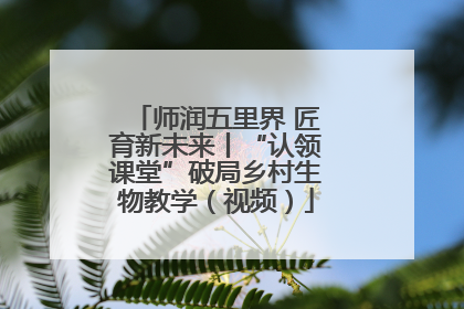 师润五里界 匠育新未来丨“认领课堂”破局乡村生物教学（视频）